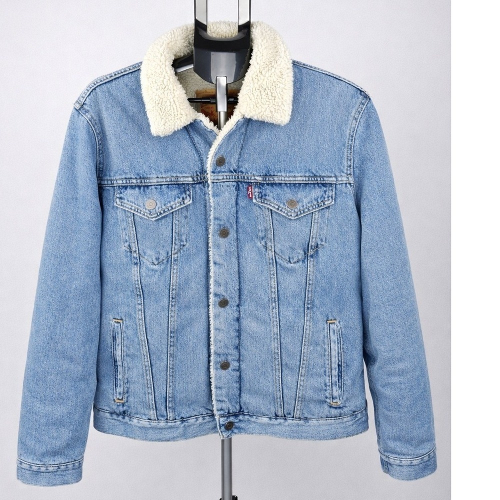 Levi's Sherpa‎ Lined Trucker Denim Jacket, Large